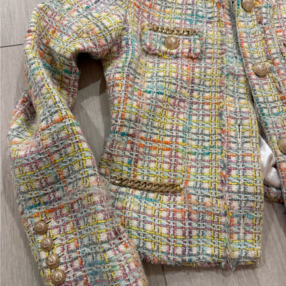 Generation Love Pastel Tweed Blazer-M - Picture 12 of 14